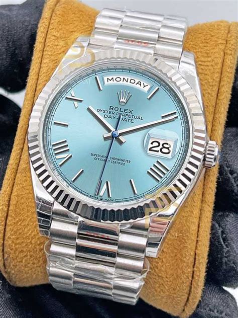 rolex day date blu|Rolex Day-Date watch price.